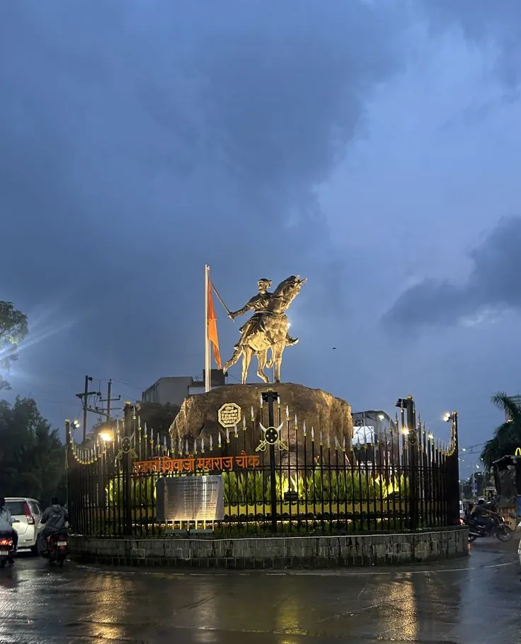 Bhosari chowk, Shivaji Maharaj statue