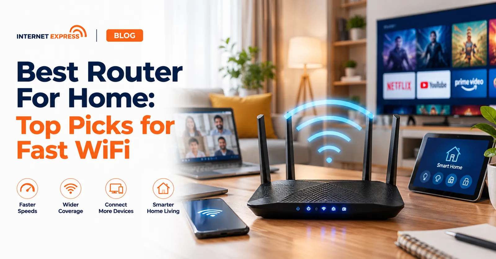 Internet Express illustration: Best router for home - Top picks for fast wifi