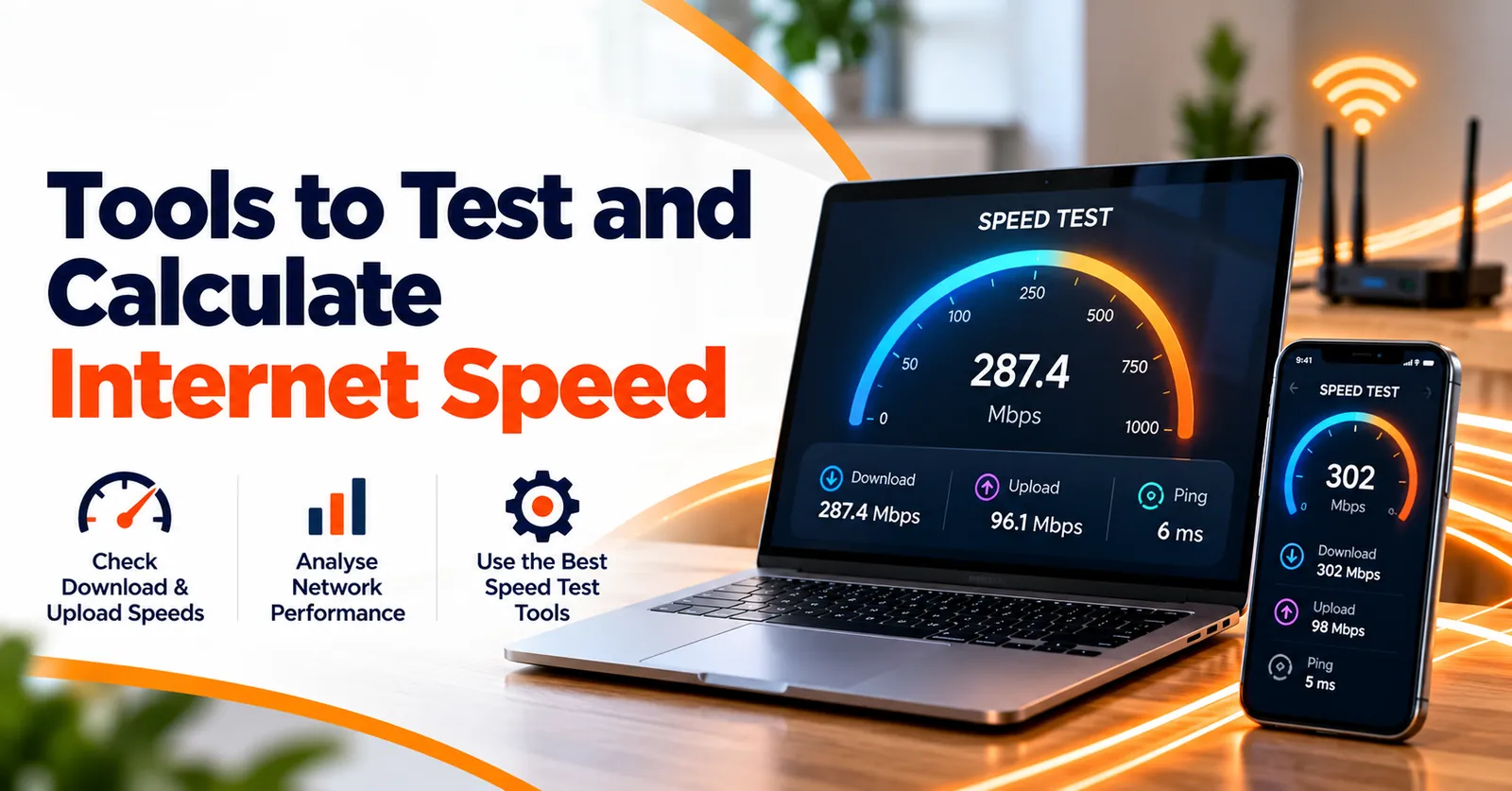 Internet Express illustration: Tools to test and calculate internet speed