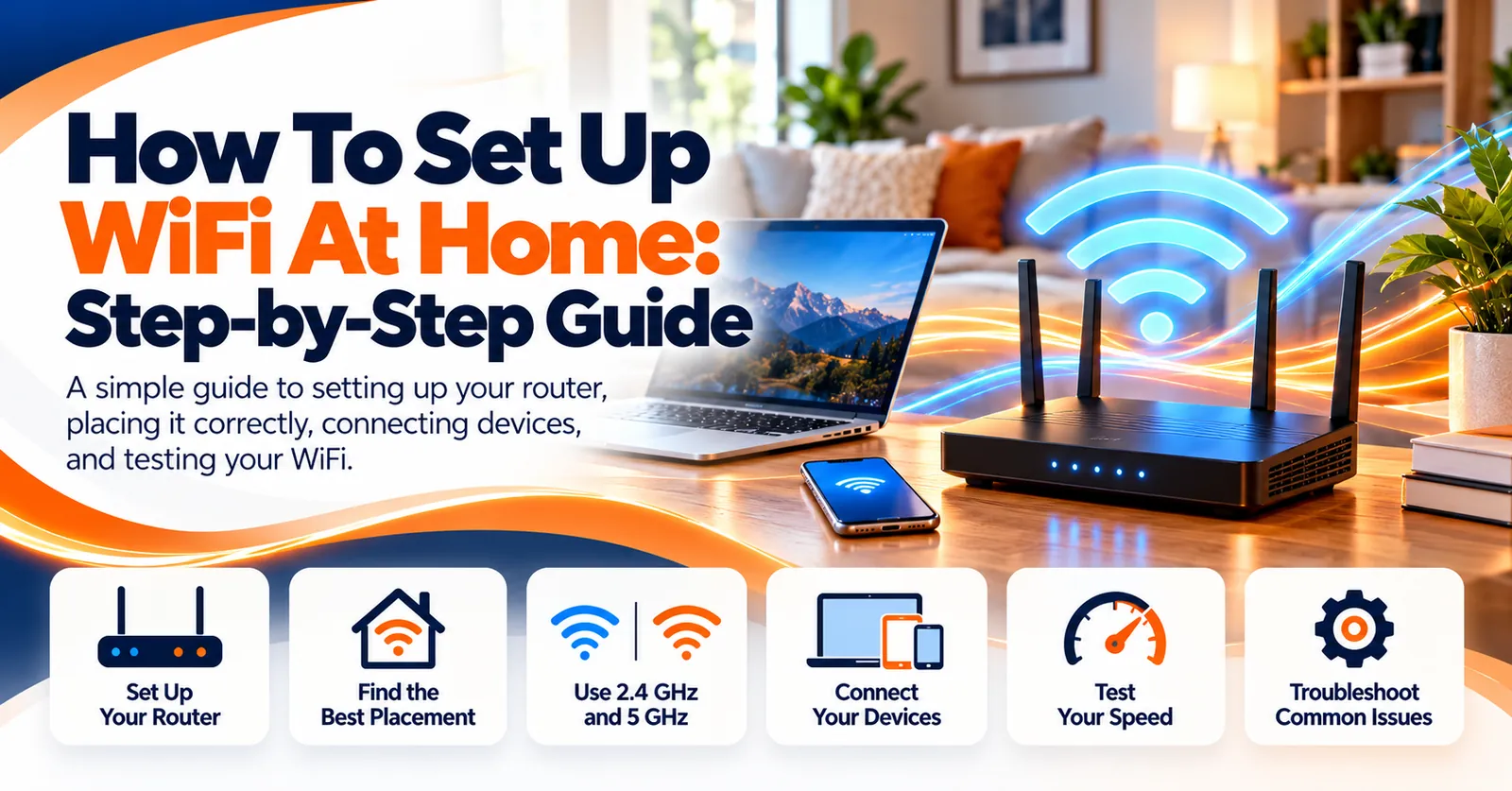 Internet Express illustration: How to setup wifi at home- step by step guide