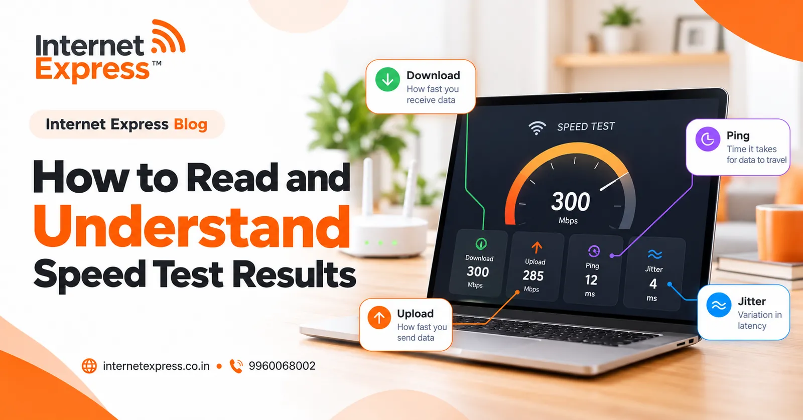 Internet Express illustration: How to read and understand speed test results