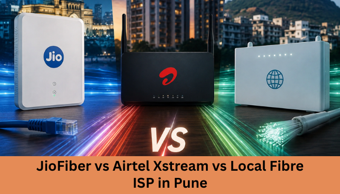 JioFiber vs Airtel Xstream vs Local Fibre ISP in Pune